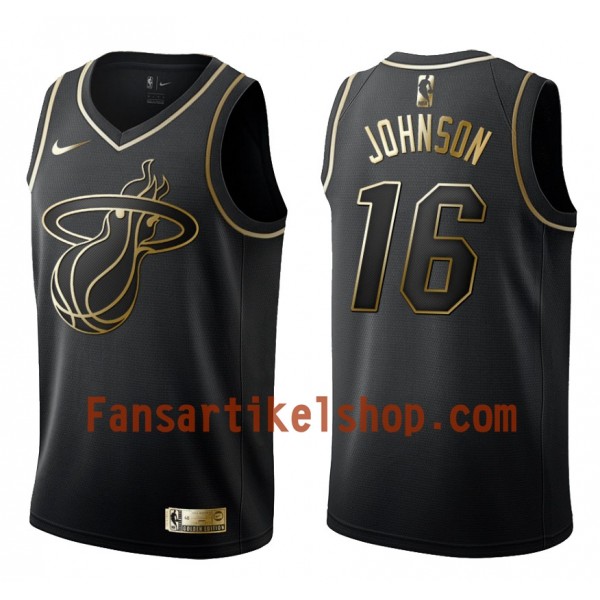 NBA Miami Heat Trikot James Johnson 16 Nike Schwarz Golden Edition Swingman - Herren
